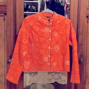 Mirasol ladies embroidery trimmed cotton jacket